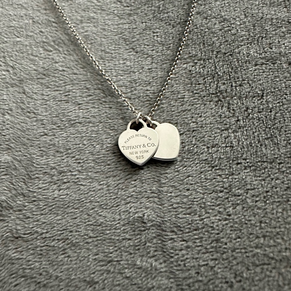 Authentic Tiffany & CO. Return To Double Heart Necklace.